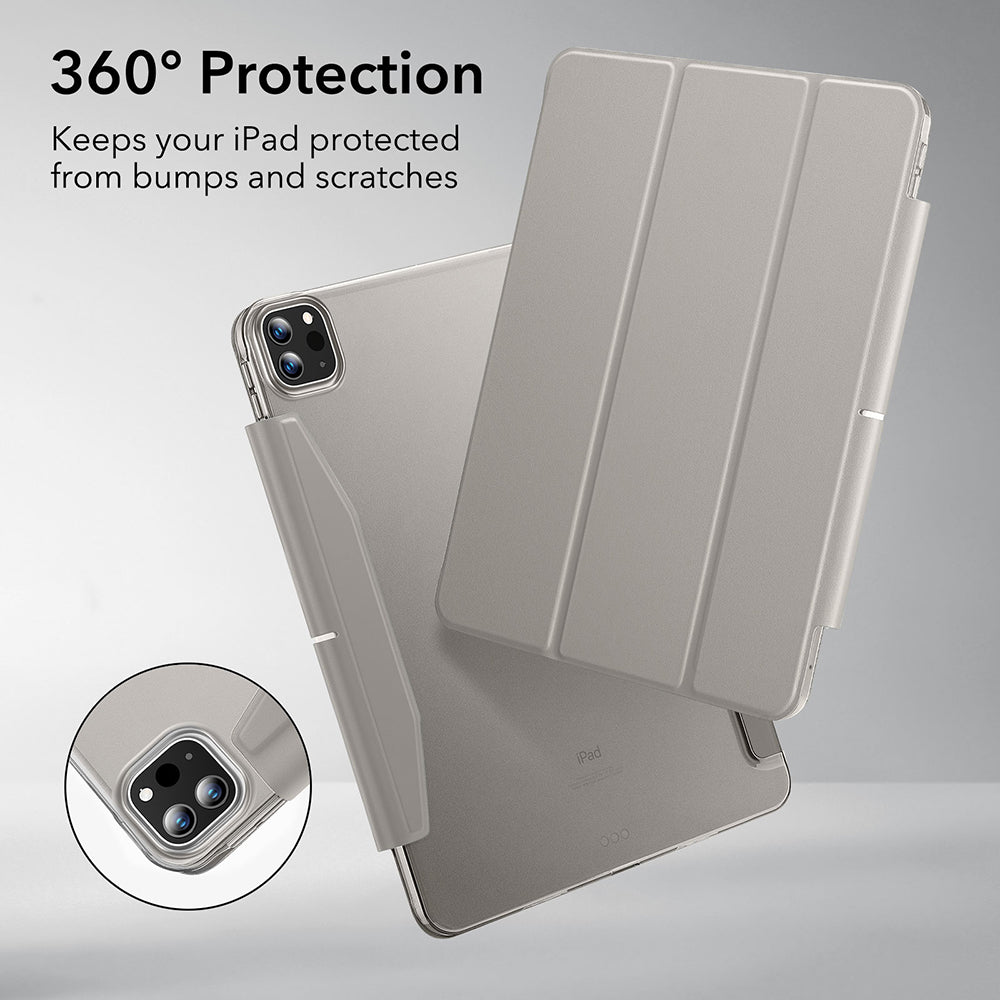 Puzdro pre Apple iPad Pro 11 (2024), ESR, Ascend Trifold, Sivé