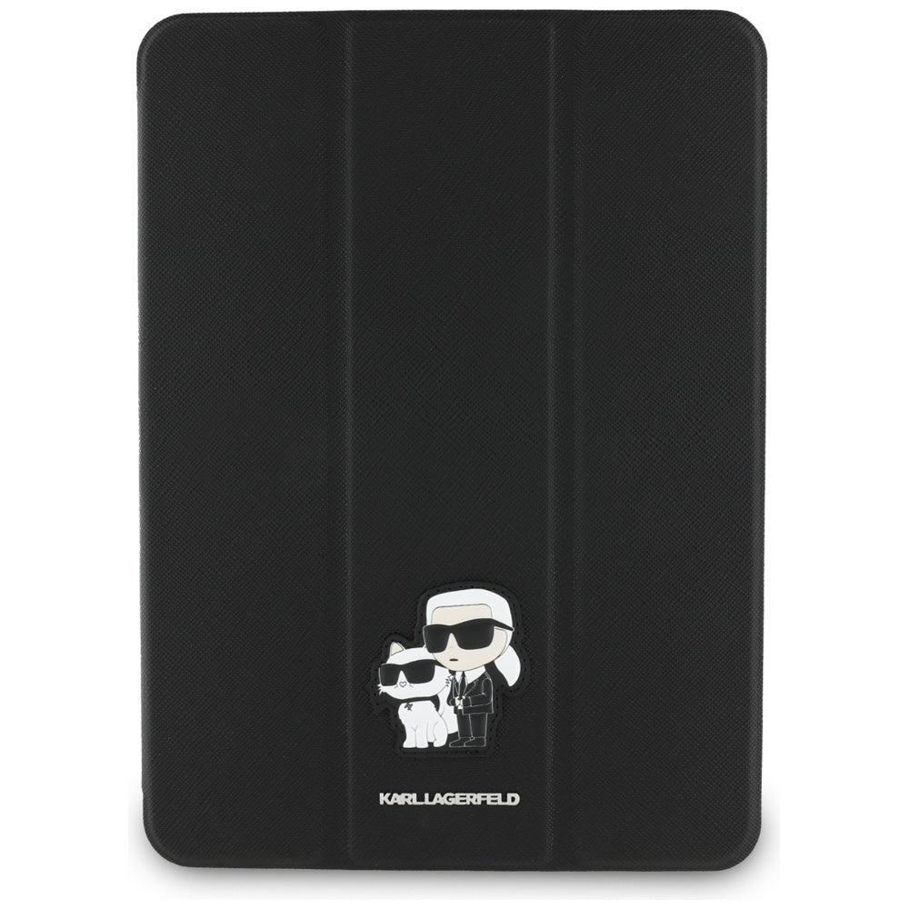 Puzdro pre Apple iPad Pro 11 (2024), Karl Lagerfeld, Saffiano Karl & Choupette, Čierne