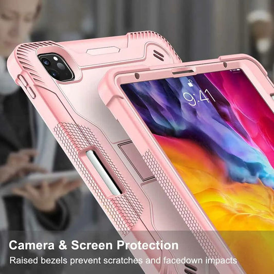 Puzdro na Apple iPad Pro 13 (2024), Techsuit, Rugged TabShell, Ružové