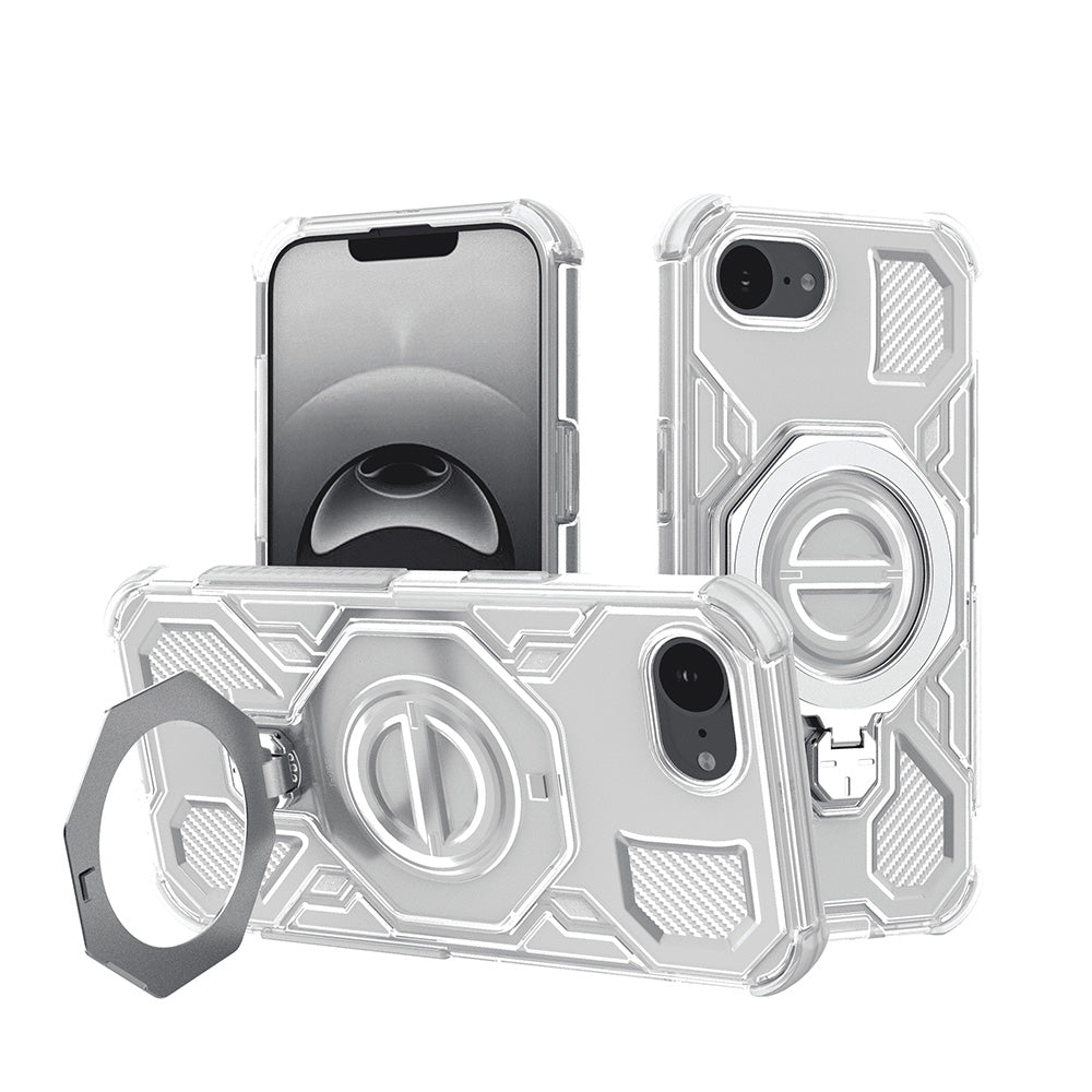 Puzdro pre Apple iPhone 17e / 16e, Techsuit, Carbon Shield Pro, Biele