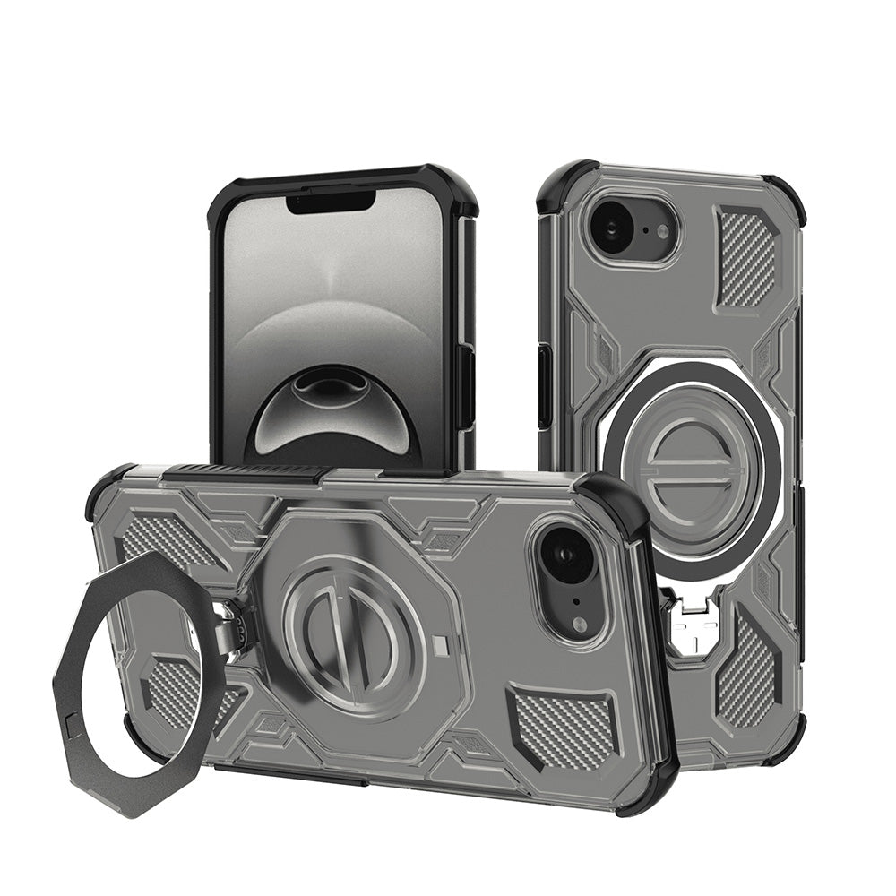 Puzdro pre Apple iPhone 17e / 16e, Techsuit, Carbon Shield Pro, Fumé