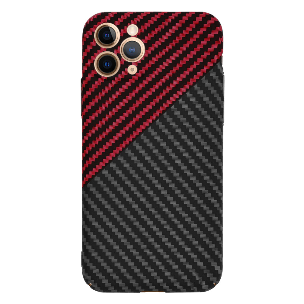 Puzdro pre Apple iPhone 11 Pro, Techsuit, Carbonite FiberShell, Čierno-červené