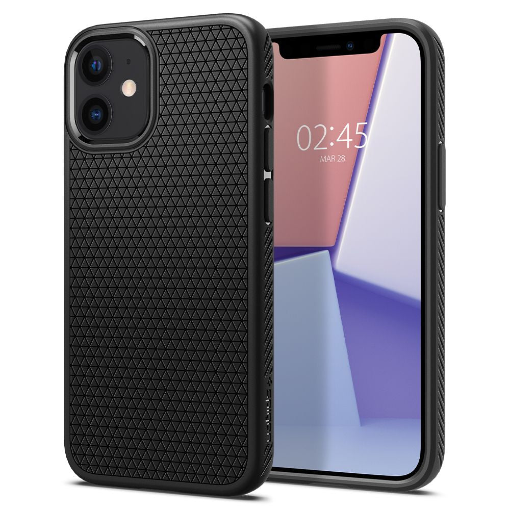Puzdro pre Apple iPhone 12 / 12 Pro, Spigen, Liquid Air, Čierna ACS01701
