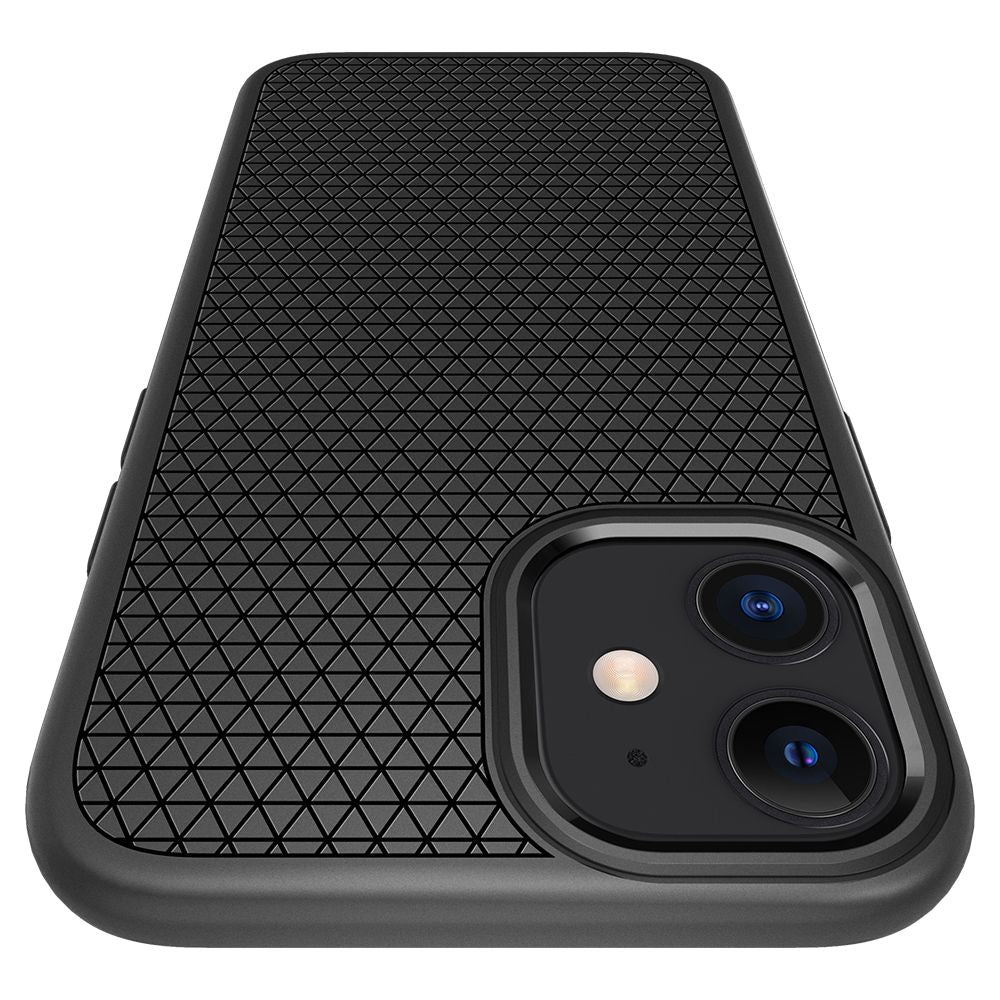 Puzdro pre Apple iPhone 12 / 12 Pro, Spigen, Liquid Air, Čierna ACS01701