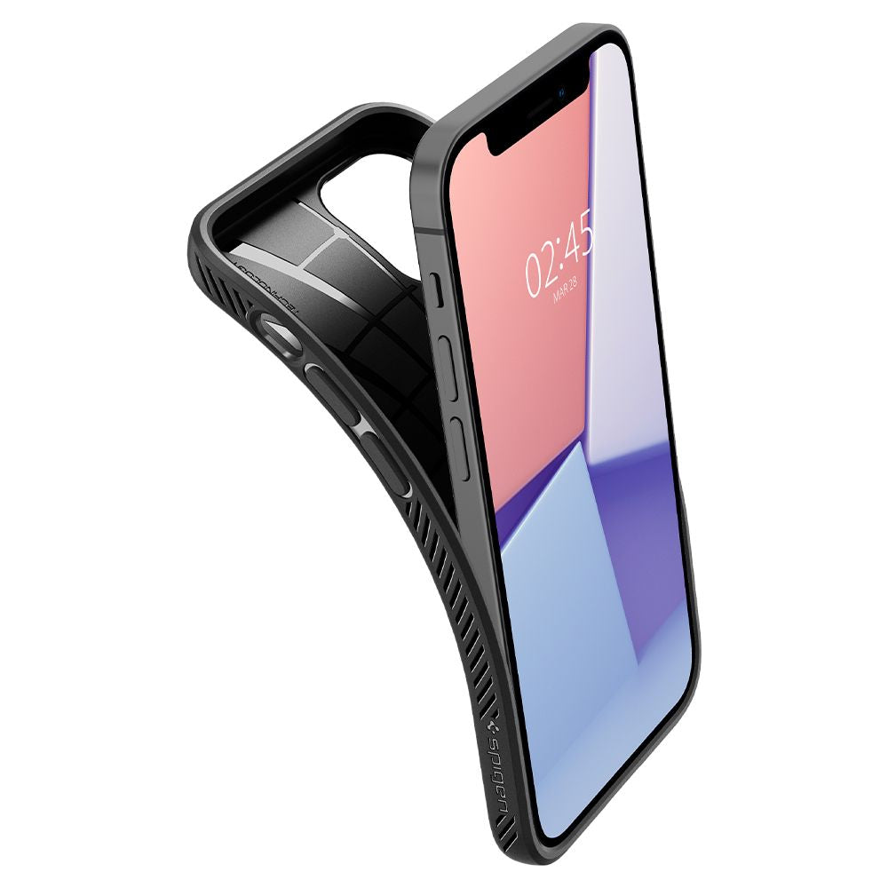 Puzdro pre Apple iPhone 12 / 12 Pro, Spigen, Liquid Air, Čierna ACS01701
