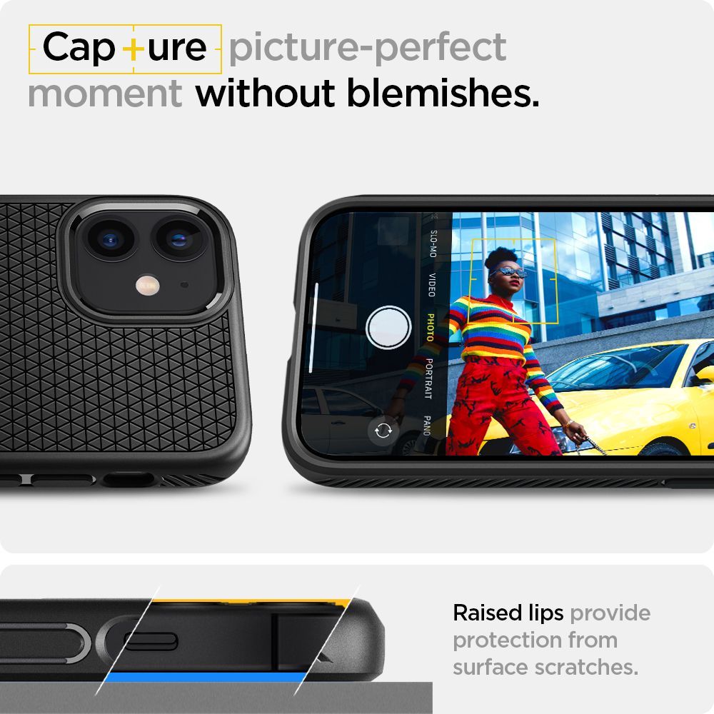 Puzdro pre Apple iPhone 12 / 12 Pro, Spigen, Liquid Air, Čierna ACS01701
