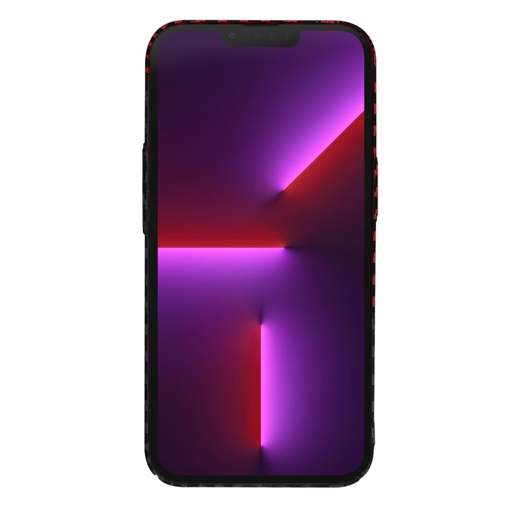 Puzdro pre Apple iPhone 13 Pro, Techsuit, Carbonite FiberShell, Čierno-červené