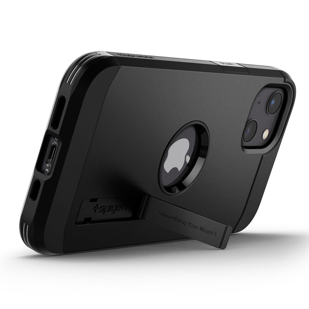 Puzdro pre Apple iPhone 13, Spigen, Tough Armor, Čierne ACS03539