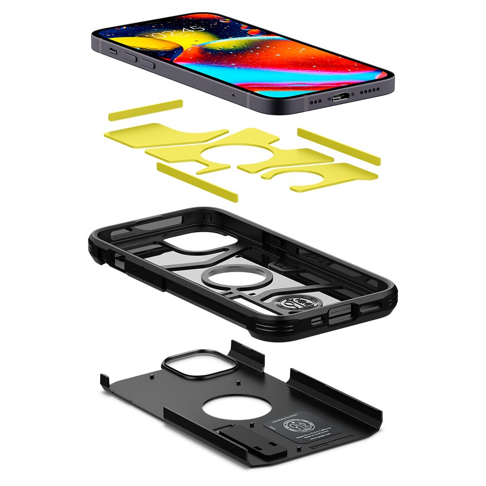 Puzdro pre Apple iPhone 13, Spigen, Tough Armor, Čierne ACS03539