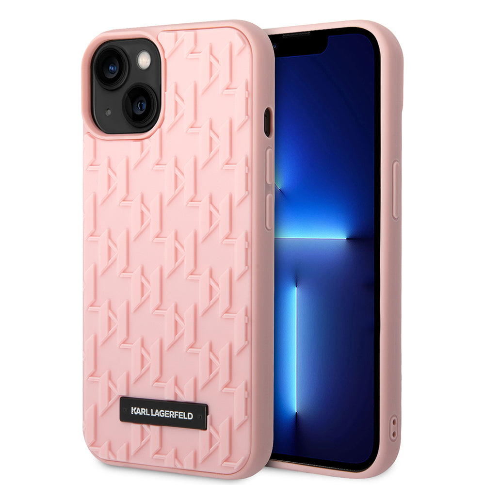 Puzdro pre Apple iPhone 14 Plus, Karl Lagerfeld, 3D Monogram, Ružové.