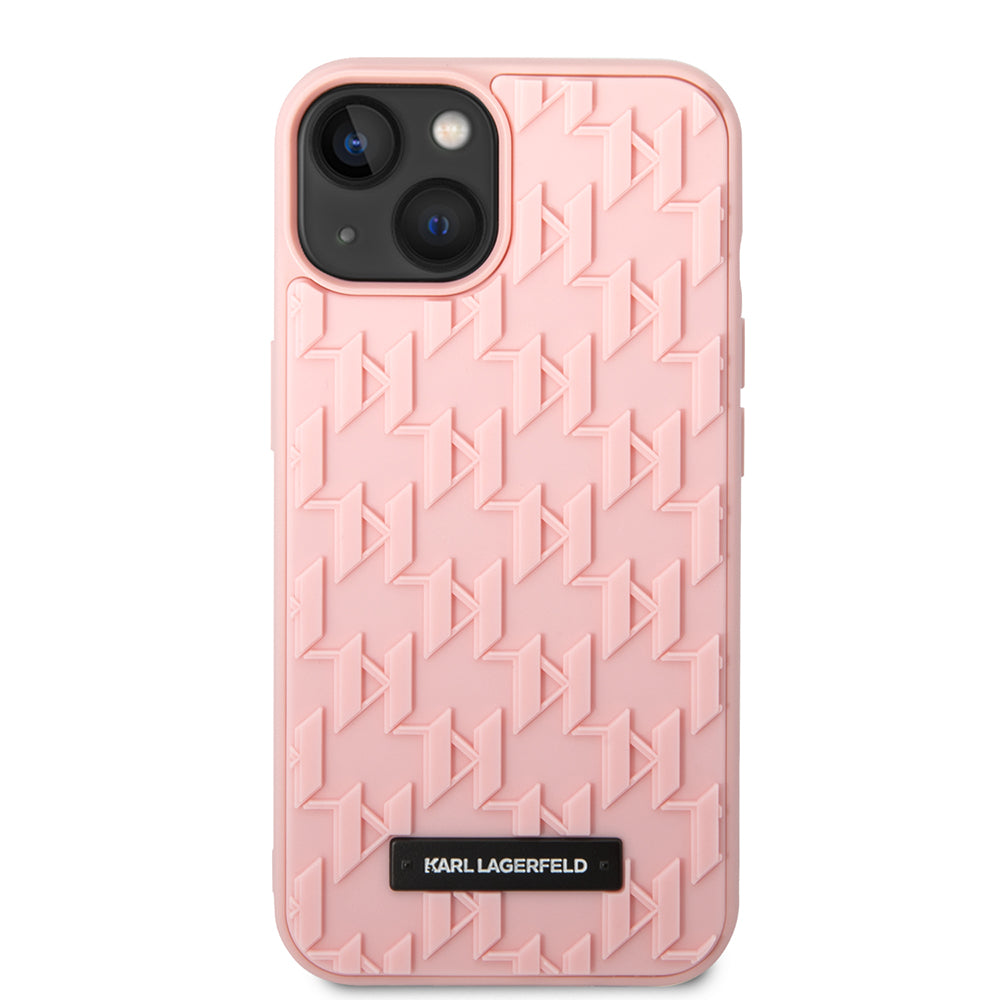 Puzdro pre Apple iPhone 14 Plus, Karl Lagerfeld, 3D Monogram, Ružové.