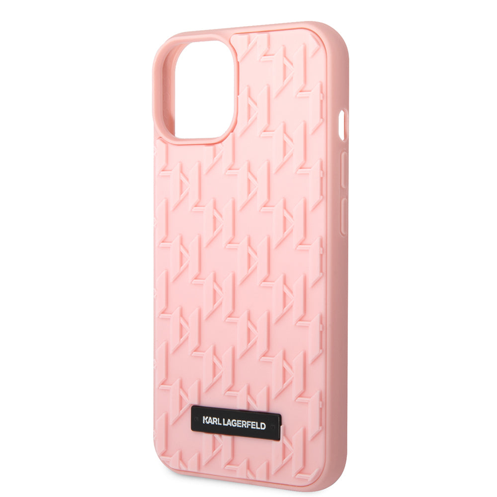 Puzdro pre Apple iPhone 14 Plus, Karl Lagerfeld, 3D Monogram, Ružové.