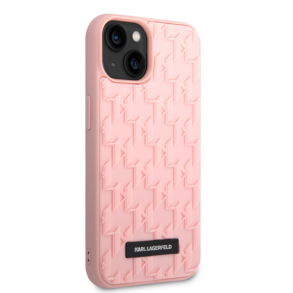 Puzdro pre Apple iPhone 14 Plus, Karl Lagerfeld, 3D Monogram, Ružové.