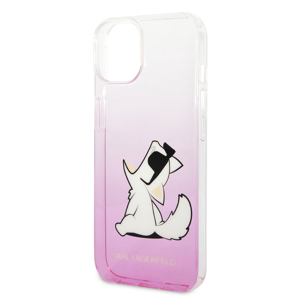 Puzdro pre Apple iPhone 14 Plus, Karl Lagerfeld, Choupette Fun, Ružová