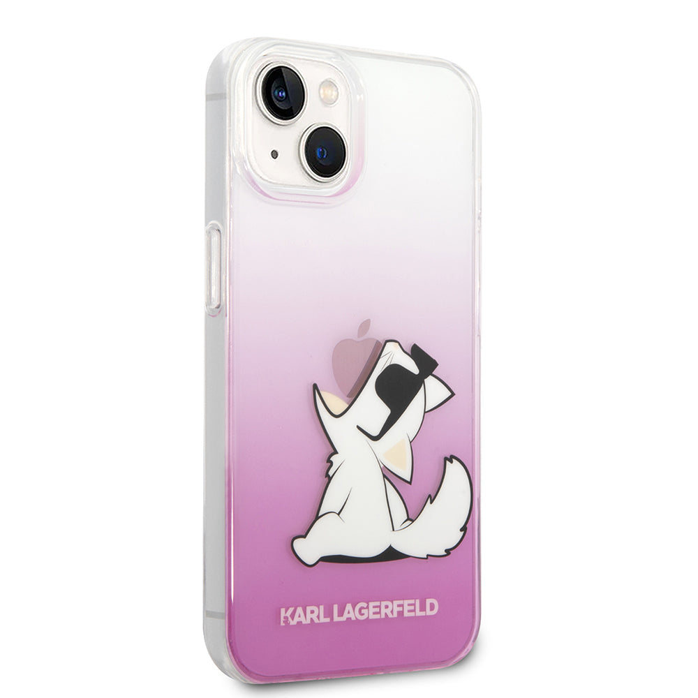 Puzdro pre Apple iPhone 14 Plus, Karl Lagerfeld, Choupette Fun, Ružová