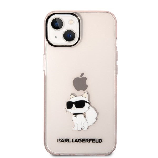 Puzdro pre Apple iPhone 14 Plus, Karl Lagerfeld, Ikonik Choupette, Ružová