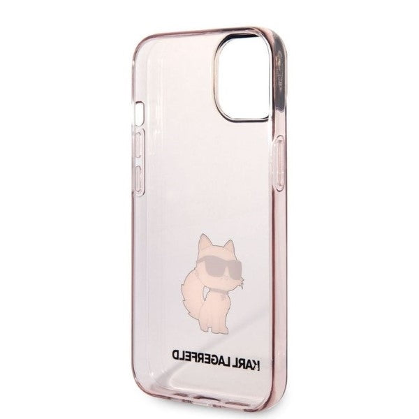 Puzdro pre Apple iPhone 14 Plus, Karl Lagerfeld, Ikonik Choupette, Ružová