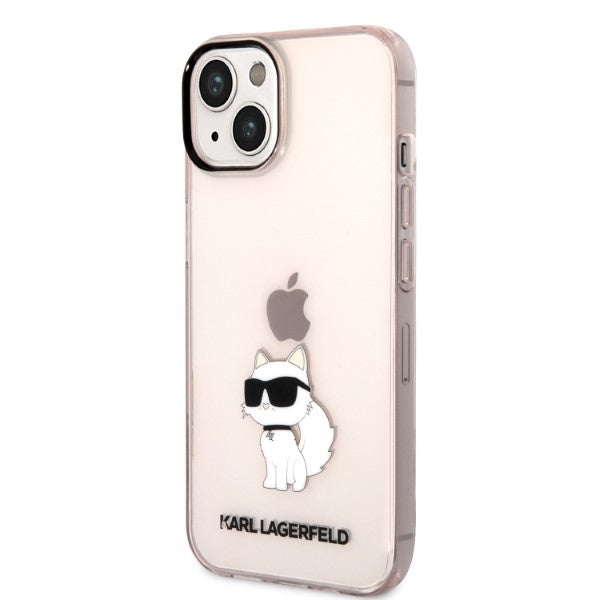 Puzdro pre Apple iPhone 14 Plus, Karl Lagerfeld, Ikonik Choupette, Ružová