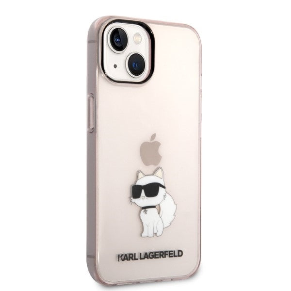 Puzdro pre Apple iPhone 14 Plus, Karl Lagerfeld, Ikonik Choupette, Ružová