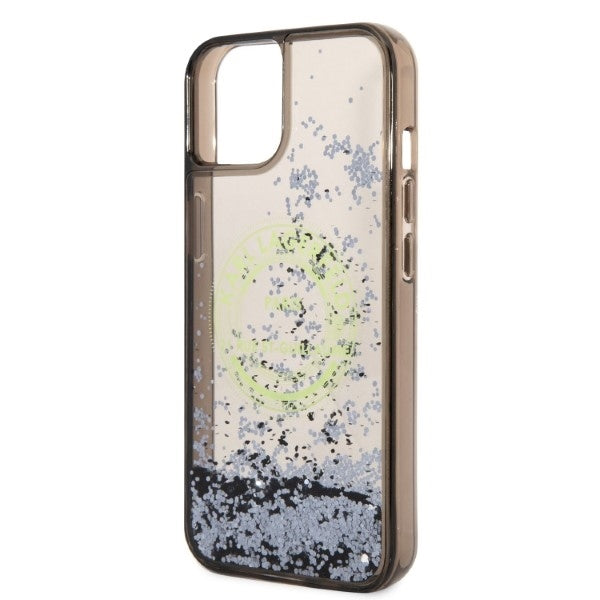 Puzdro pre Apple iPhone 14 Plus, Karl Lagerfeld, Liquid Glitter RSG, Čierne