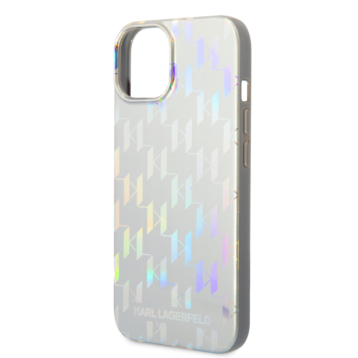 Puzdro pre Apple iPhone 14 Plus, Karl Lagerfeld, Monogram Iridescent, Strieborné