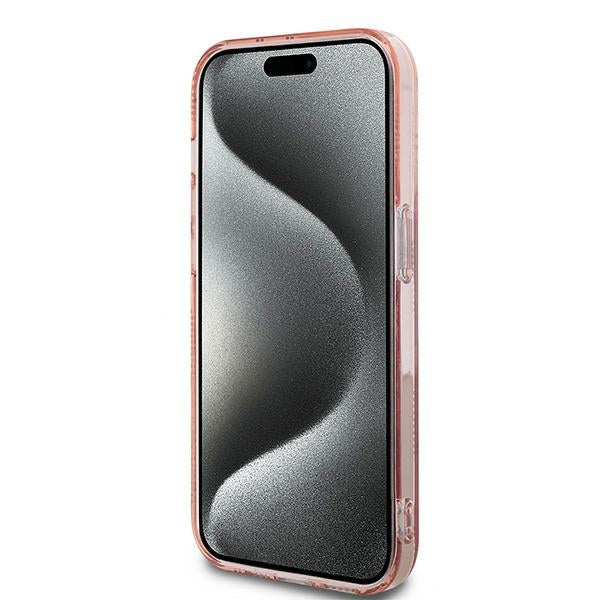 Puzdro pre Apple iPhone 14 Pro, Karl Lagerfeld, IML Luxury Monogram Choupette's Head, Ružová
