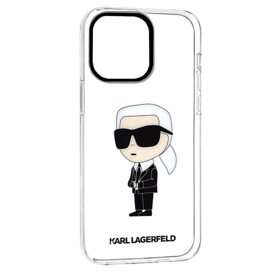 Puzdro pre Apple iPhone 14 Pro Max, Karl Lagerfeld, Ikonik Karl, Transparentné