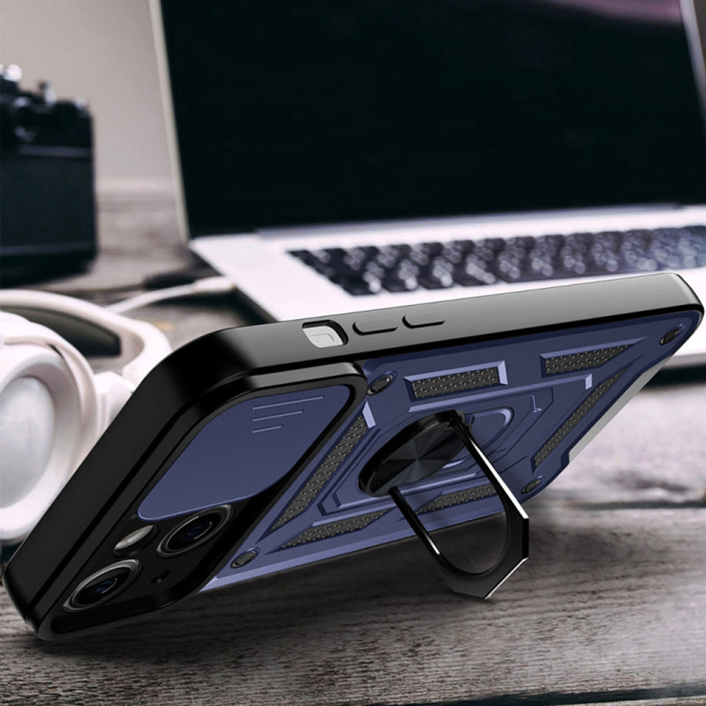 Puzdro pre Apple iPhone 14, Techsuit, CamShield, Modrá