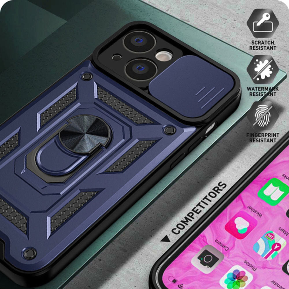Puzdro pre Apple iPhone 14, Techsuit, CamShield, Modrá