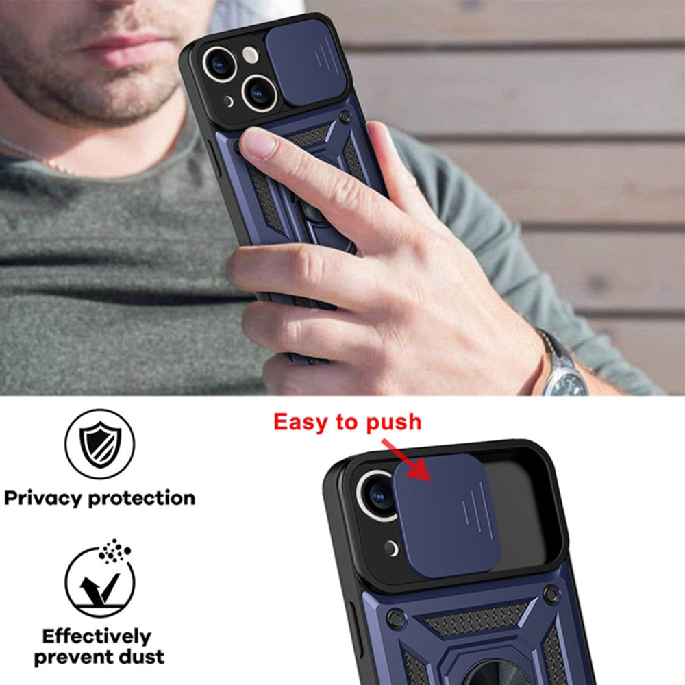 Puzdro pre Apple iPhone 14, Techsuit, CamShield, Modrá