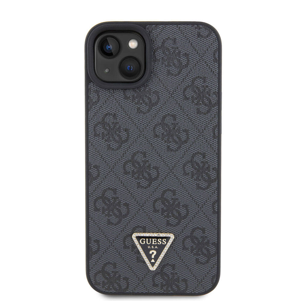 Puzdro pre Apple iPhone 15 / 14, Guess, Crossbody 4G Metal Logo, Čierne