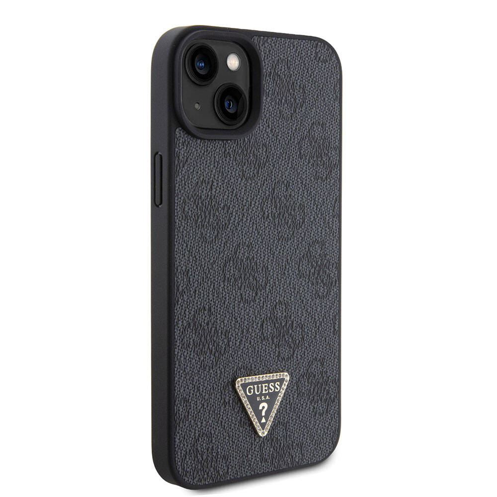 Puzdro pre Apple iPhone 15 / 14, Guess, Crossbody 4G Metal Logo, Čierne