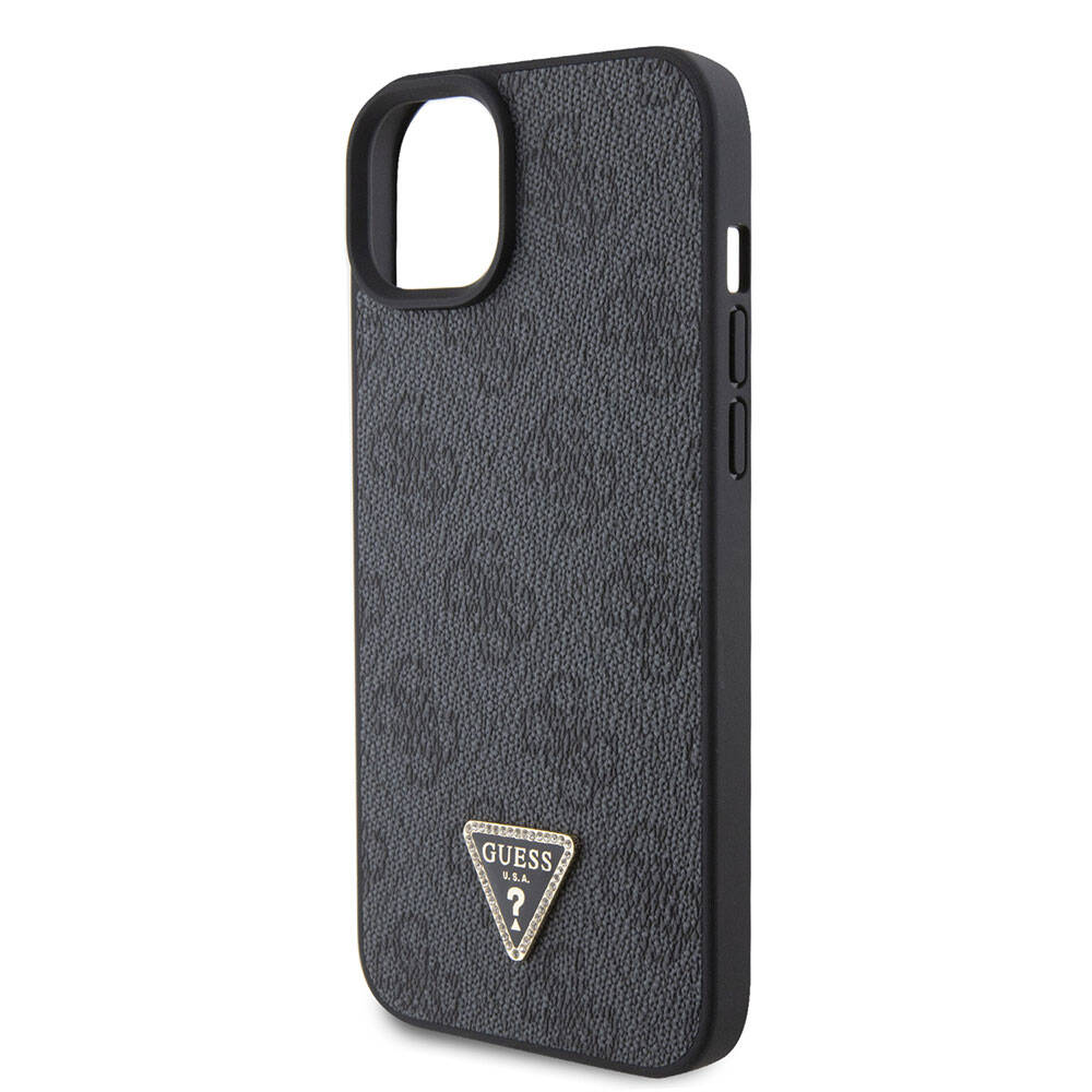 Puzdro pre Apple iPhone 15 / 14, Guess, Crossbody 4G Metal Logo, Čierne