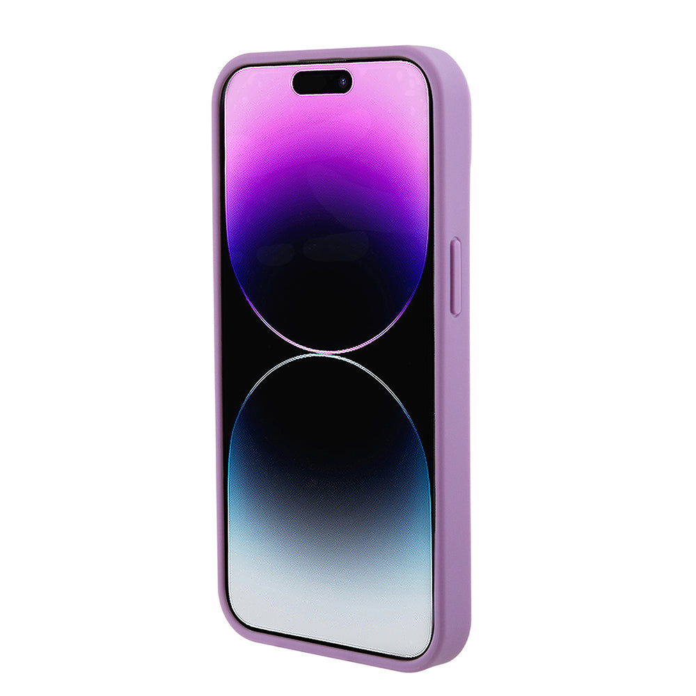 Puzdro pre Apple iPhone 15, Guess, 4G Stamped, Svetlofialové