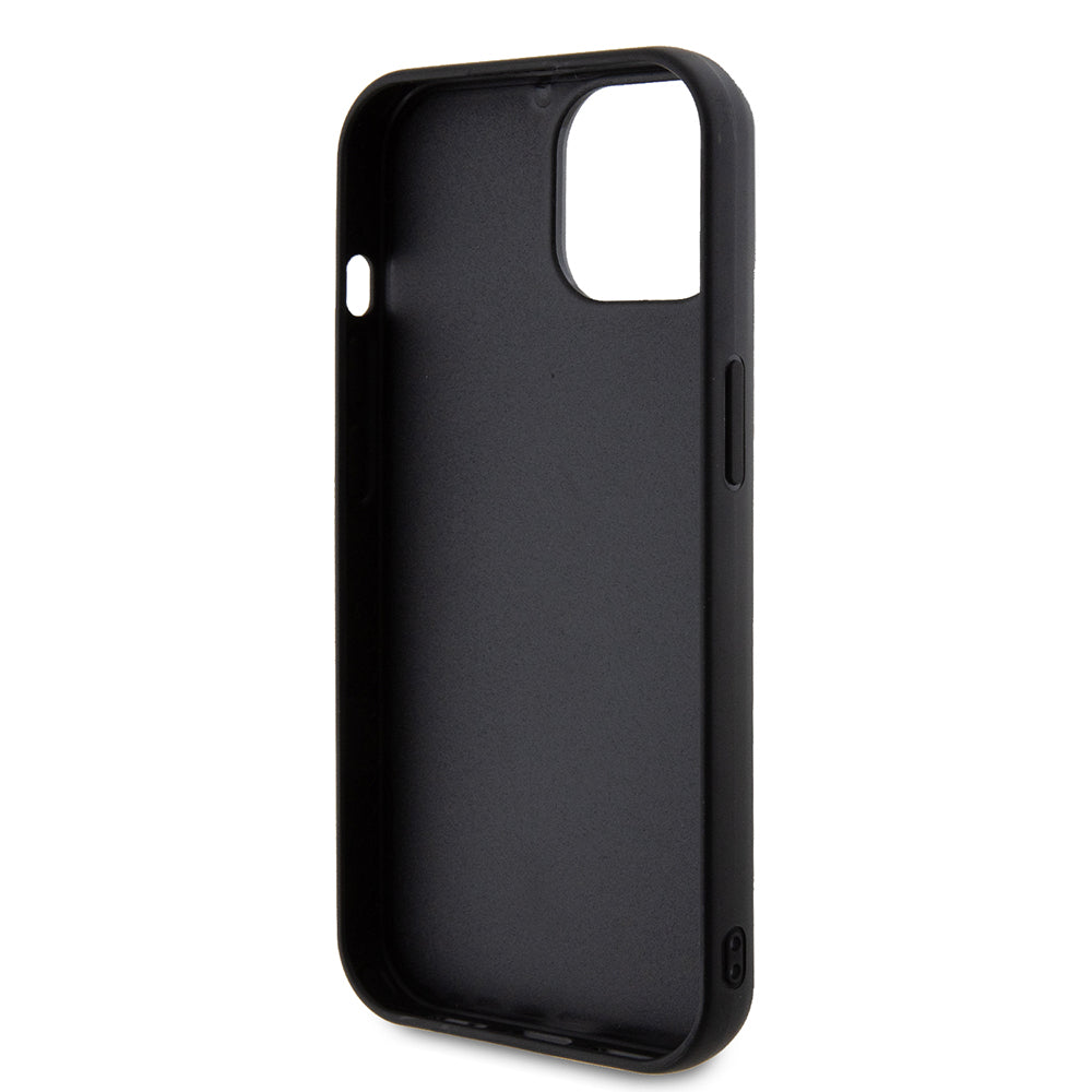 Puzdro pre Apple iPhone 15, Guess, Quilted Metal Logo, Čierne