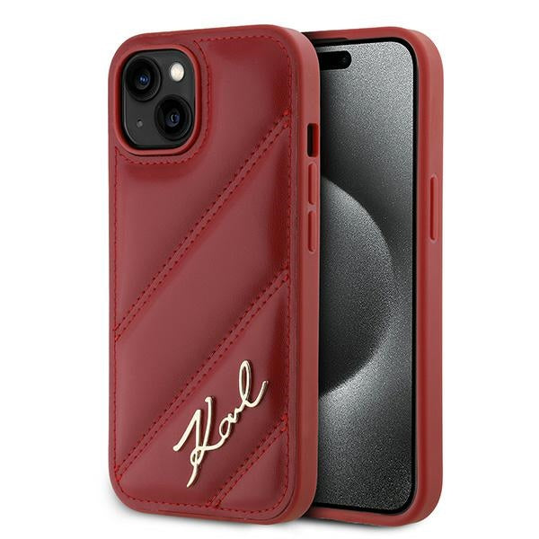 Puzdro pre Apple iPhone 15, Karl Lagerfeld, Diagonal Quilted Script, Rosie