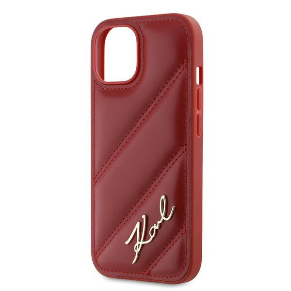 Puzdro pre Apple iPhone 15, Karl Lagerfeld, Diagonal Quilted Script, Rosie