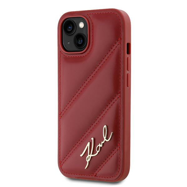 Puzdro pre Apple iPhone 15, Karl Lagerfeld, Diagonal Quilted Script, Rosie