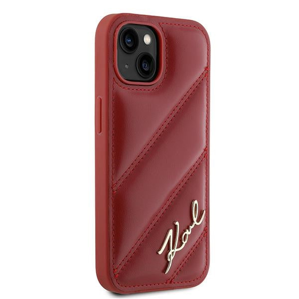 Puzdro pre Apple iPhone 15, Karl Lagerfeld, Diagonal Quilted Script, Rosie
