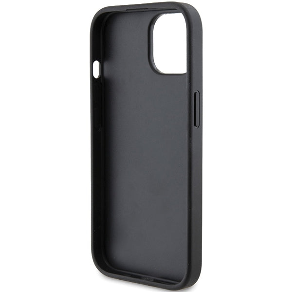 Puzdro pre Apple iPhone 15 Plus, Karl Lagerfeld, Diagonal Quilted K Pattern, Čierne