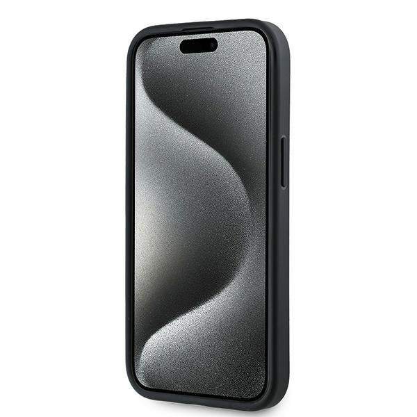 Puzdro pre Apple iPhone 15 Plus, Karl Lagerfeld, Diagonal Quilted Script, Čierne