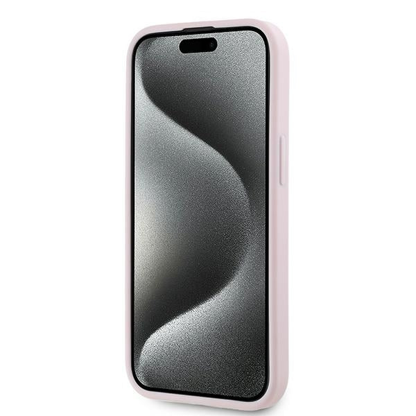 Puzdro pre Apple iPhone 15 Plus, Karl Lagerfeld, Diagonal Quilted Script, Ružové