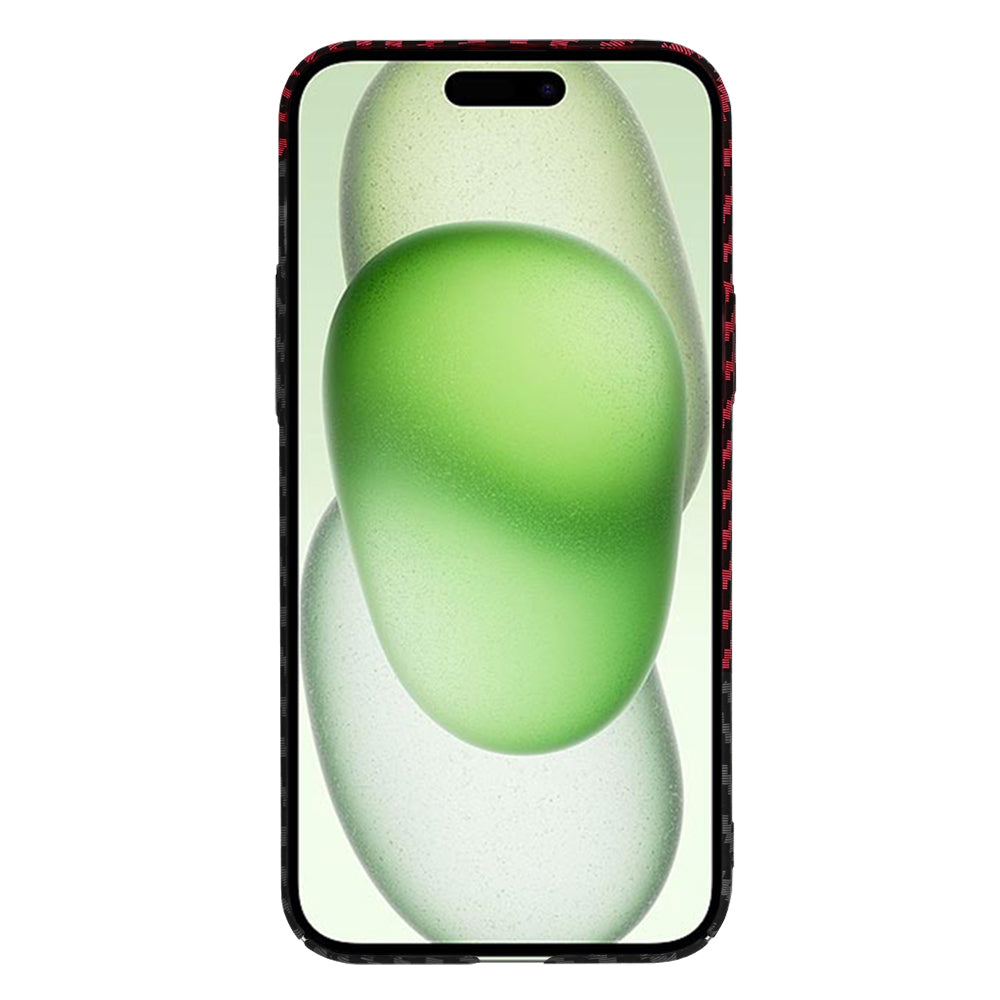 Puzdro pre Apple iPhone 15 Plus, Techsuit, Carbonite FiberShell, Čierna Červená