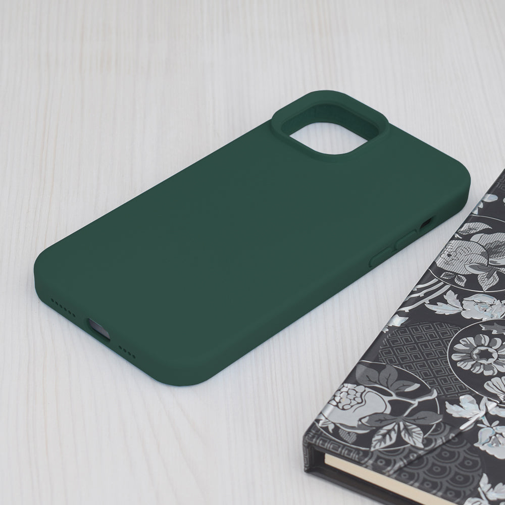 Puzdro pre Apple iPhone 15 Plus, Techsuit, Soft Edge, Tmavozelená