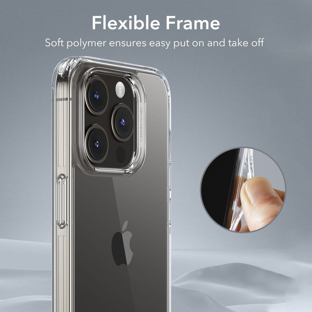 Puzdro pre Apple iPhone 15 Pro, ESR, Ice Shield, Priehľadné