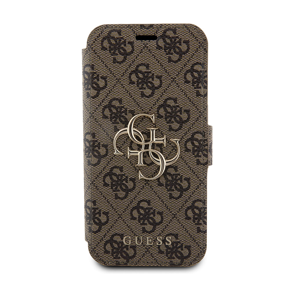 Case for Apple iPhone 15 Pro, Guess, 4G Book, Brown