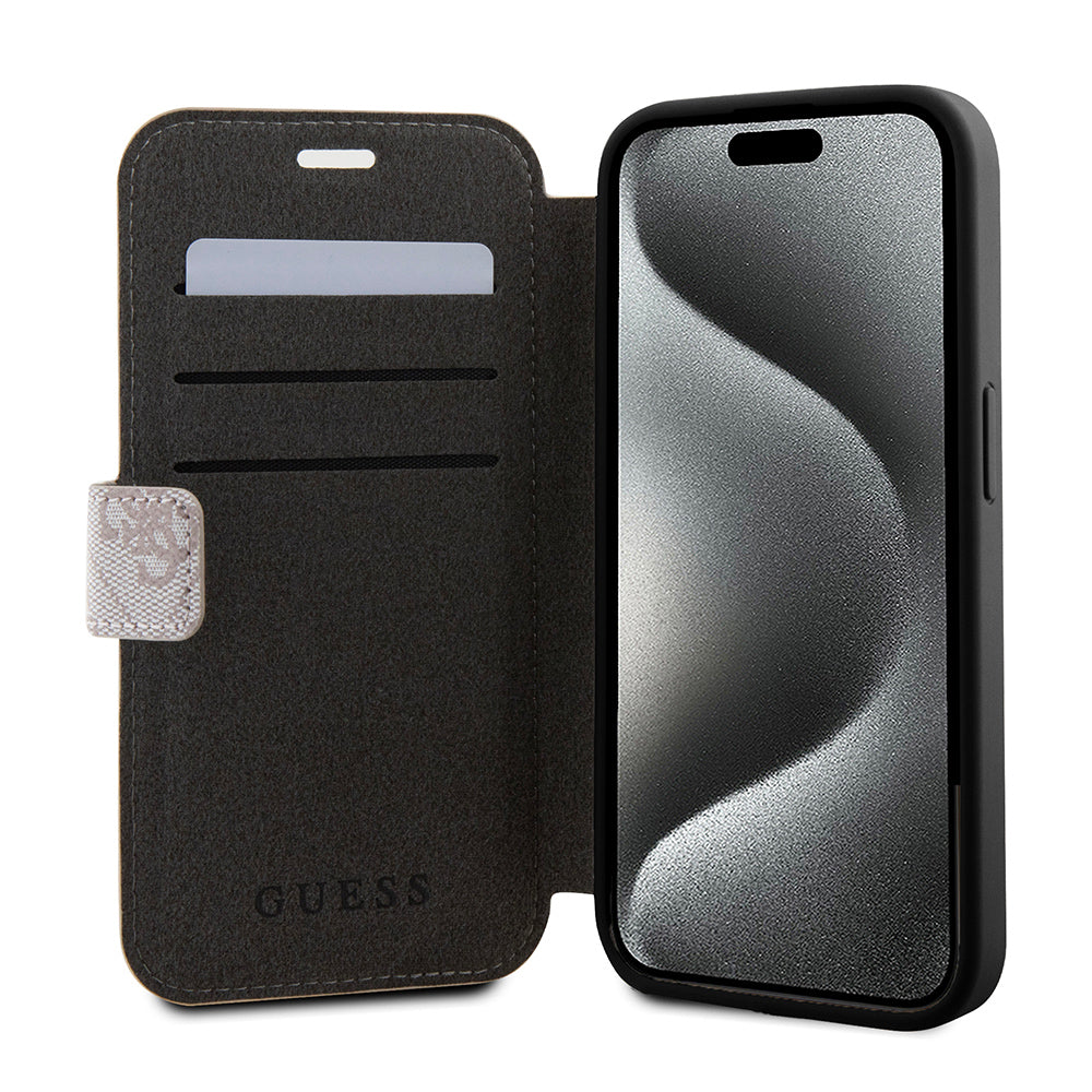 Case for Apple iPhone 15 Pro, Guess, 4G Book, Pink