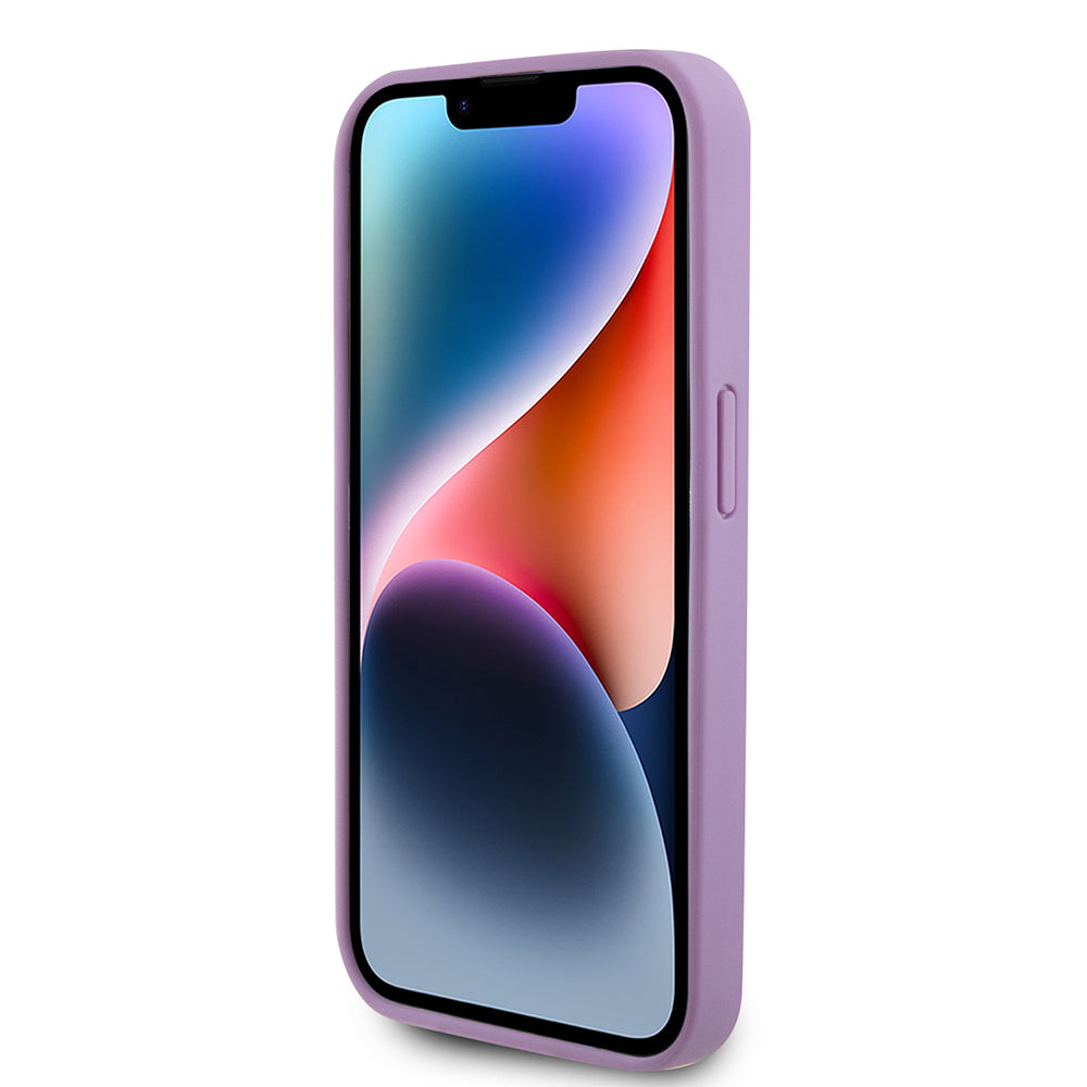Puzdro pre Apple iPhone 15 Pro, Guess, 4G Stamped, Svetlofialové