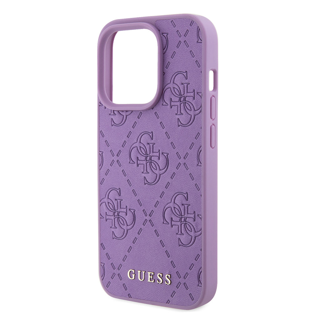 Puzdro pre Apple iPhone 15 Pro, Guess, 4G Stamped, Svetlofialové