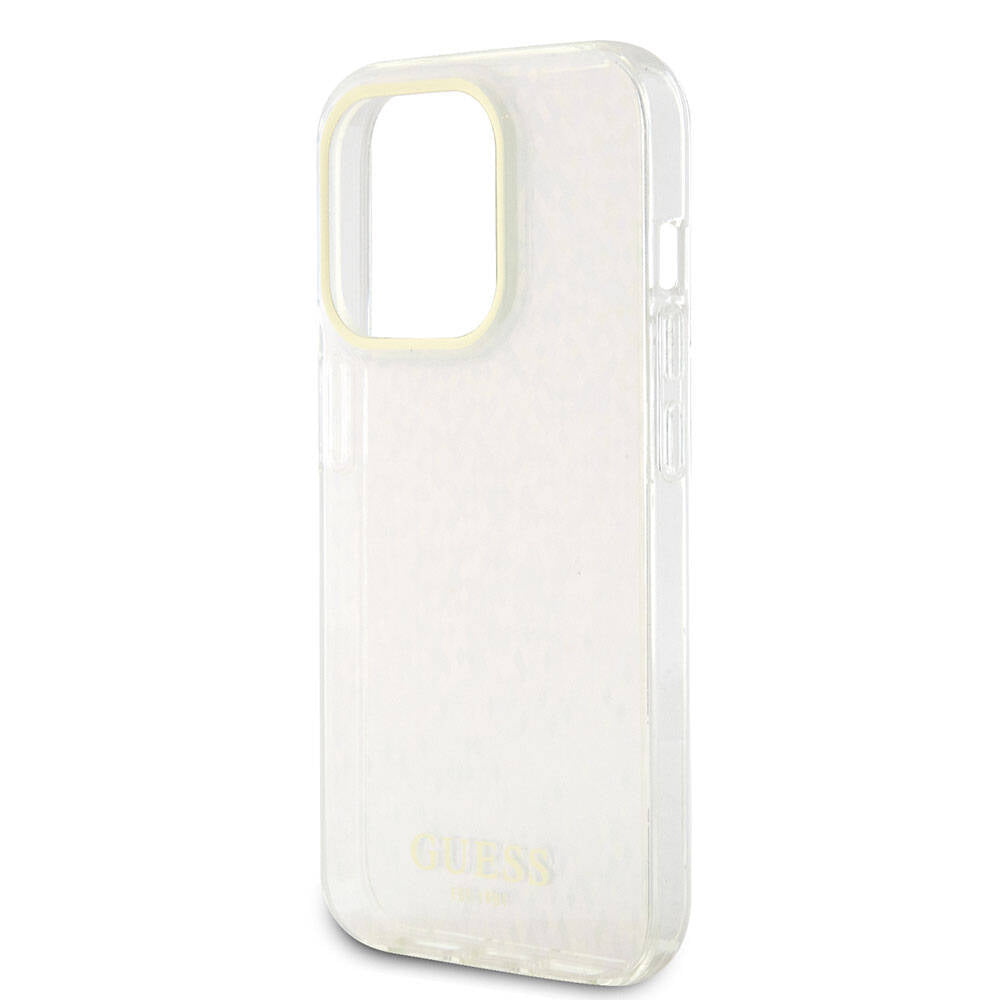 Puzdro pre Apple iPhone 15 Pro, Guess, IML Faceted Mirror Disco Iridescent, Ružová